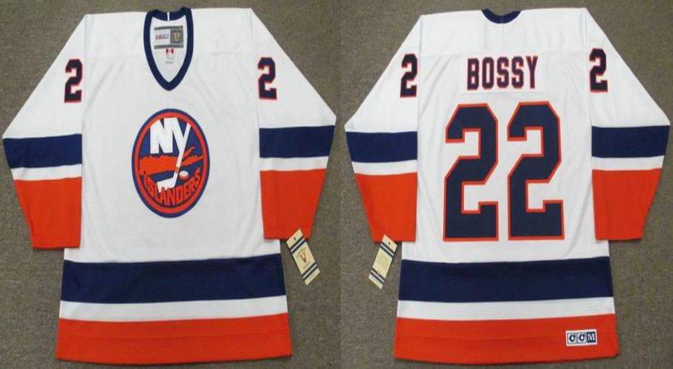 2019 Men New York Islanders #22 Bossy white CCM NHL jersey->new york islanders->NHL Jersey